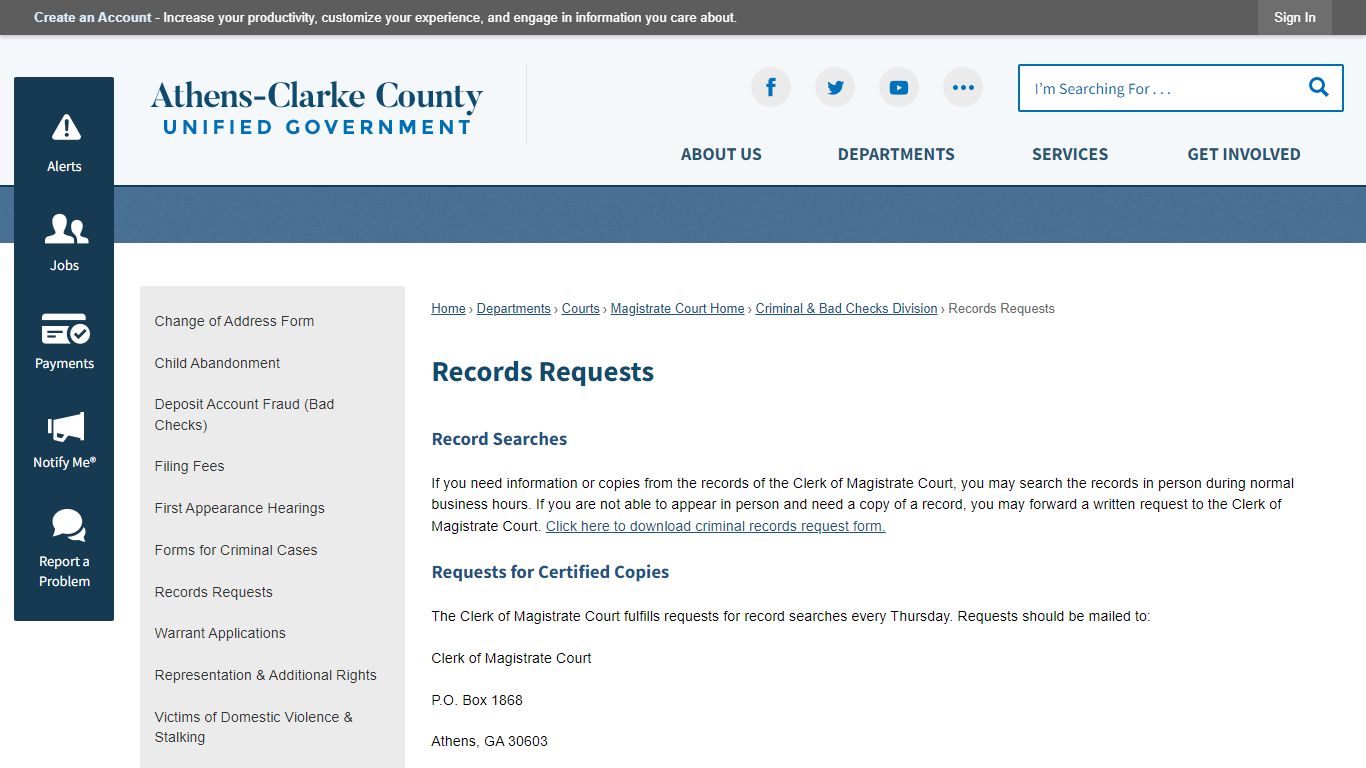 Records Requests | Athens-Clarke County, GA - Official Website - ACCGov